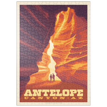 puzzleplate Antelope Canyon, Arizona, Vintage Poster 500 Puzzle