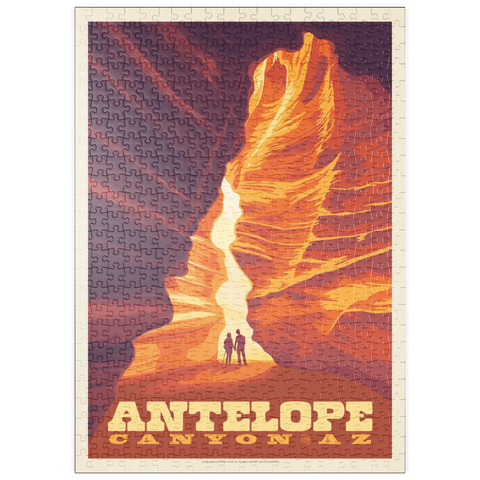 puzzleplate Antelope Canyon, Arizona, Vintage Poster 500 Puzzle