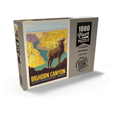 Bighorn Canyon National Recreation Area, Montana, Vintage Poster 1000 Puzzle Schachtel Ansicht2