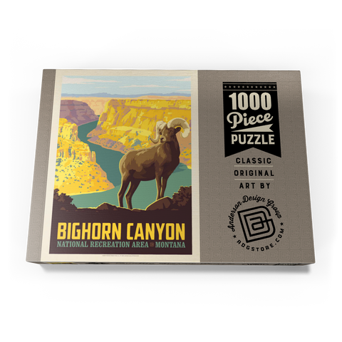Bighorn Canyon National Recreation Area, Montana, Vintage Poster 1000 Puzzle Schachtel Ansicht3