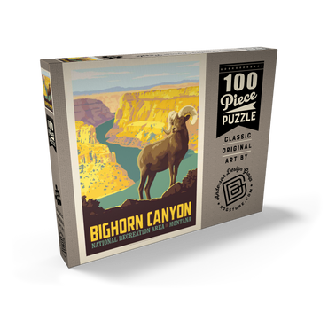 Bighorn Canyon National Recreation Area, Montana, Vintage Poster 100 Puzzle Schachtel Ansicht2