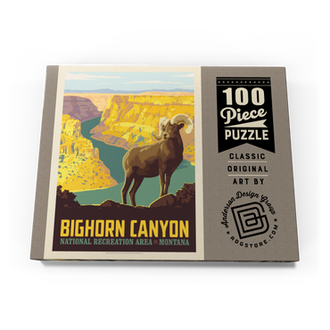 Bighorn Canyon National Recreation Area, Montana, Vintage Poster 100 Puzzle Schachtel Ansicht3