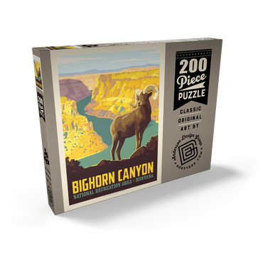 Bighorn Canyon National Recreation Area, Montana, Vintage Poster 200 Puzzle Schachtel Ansicht2
