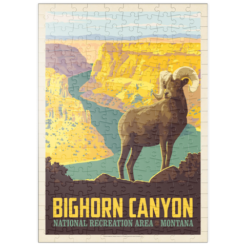 puzzleplate Bighorn Canyon National Recreation Area, Montana, Vintage Poster 200 Puzzle
