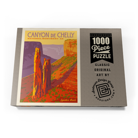 Canyon De Chelly National Monument, Arizona, Vintage Poster 1000 Puzzle Schachtel Ansicht3