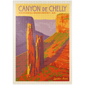 Darstellung des Puzzle Motivs Canyon De Chelly National Monument, Arizona, Vintage Poster - Puzzleteile: 1000