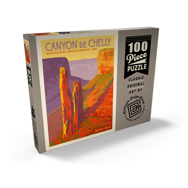 Canyon De Chelly National Monument, Arizona, Vintage Poster 100 Puzzle Schachtel Ansicht2