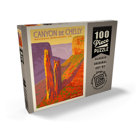 Canyon De Chelly National Monument, Arizona, Vintage Poster 100 Puzzle Schachtel Ansicht2
