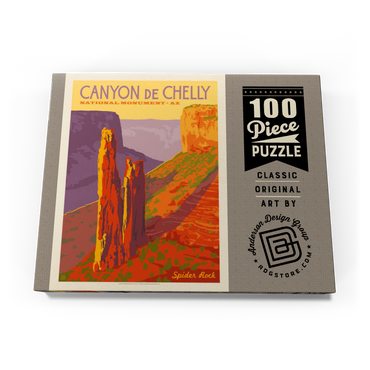 Canyon De Chelly National Monument, Arizona, Vintage Poster 100 Puzzle Schachtel Ansicht3