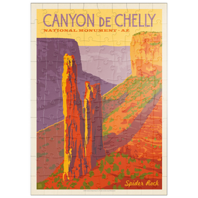 Darstellung des Puzzle Motivs Canyon De Chelly National Monument, Arizona, Vintage Poster - Puzzleteile: 100