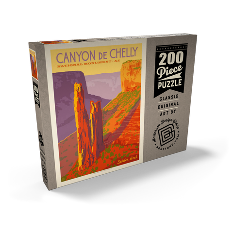 Canyon De Chelly National Monument, Arizona, Vintage Poster 200 Puzzle Schachtel Ansicht2