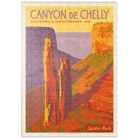 Darstellung des Puzzle-Motivs Canyon De Chelly National Monument, Arizona, Vintage Poster – Puzzleteile: 200