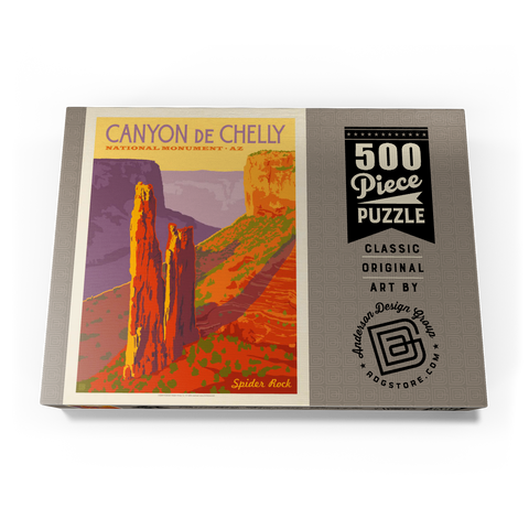 Canyon De Chelly National Monument, Arizona, Vintage Poster 500 Puzzle Schachtel Ansicht3