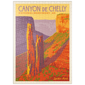 Darstellung des Puzzle-Motivs Canyon De Chelly National Monument, Arizona, Vintage Poster – Puzzleteile: 500
