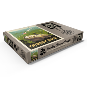 Darstellung des Puzzle Motivs Chimney Rock State Park, NC, Vintage Poster - Puzzleteile: 1000