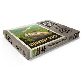 Darstellung des Puzzle Motivs Chimney Rock State Park, NC, Vintage Poster - Puzzleteile: 100