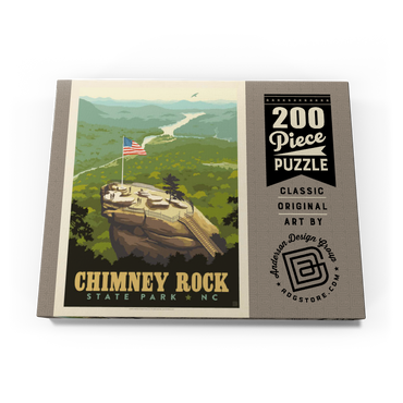 Chimney Rock State Park, NC, Vintage Poster 200 Puzzle Schachtel Ansicht3