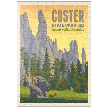 puzzleplate Custer State Park, South Dakota, Vintage Poster 200 Puzzle