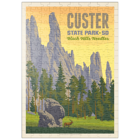 puzzleplate Custer State Park, South Dakota, Vintage Poster 200 Puzzle