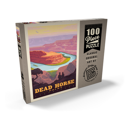 Dead Horse Point State Park, Utah, Vintage Poster 100 Puzzle Schachtel Ansicht2