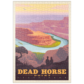 Darstellung des Puzzle Motivs Dead Horse Point State Park, Utah, Vintage Poster - Puzzleteile: 500