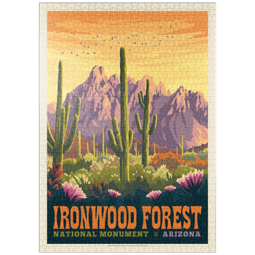 puzzleplate Ironwood Forest National Monument, Arizona, Vintage Poster 1000 Puzzle