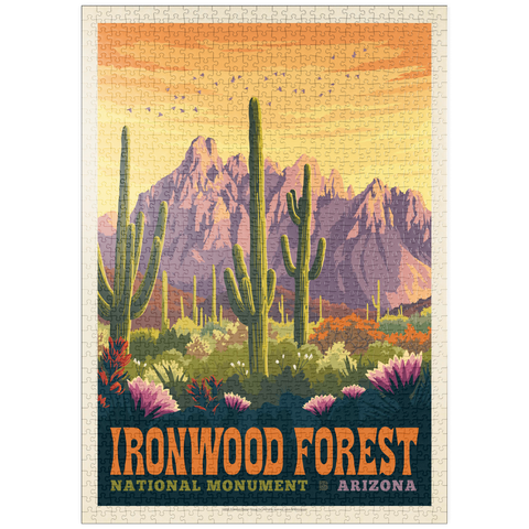 puzzleplate Ironwood Forest National Monument, Arizona, Vintage Poster 1000 Puzzle