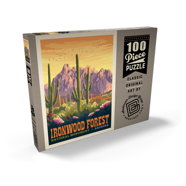 Ironwood Forest National Monument, Arizona, Vintage Poster 100 Puzzle Schachtel Ansicht2