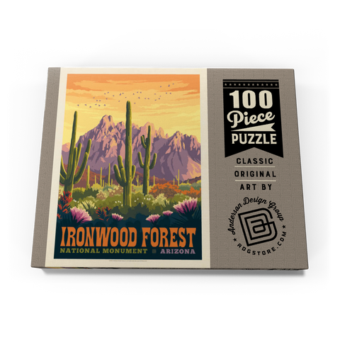 Ironwood Forest National Monument, Arizona, Vintage Poster 100 Puzzle Schachtel Ansicht3