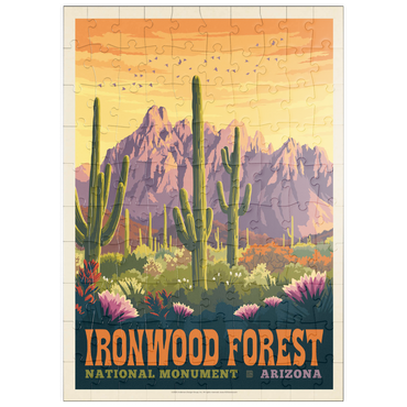 puzzleplate Ironwood Forest National Monument, Arizona, Vintage Poster 100 Puzzle