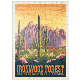 Darstellung des Puzzle Motivs Ironwood Forest National Monument, Arizona, Vintage Poster - Puzzleteile: 200