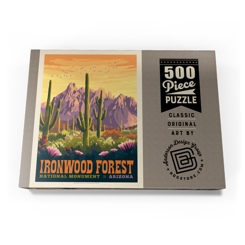 Ironwood Forest National Monument, Arizona, Vintage Poster 500 Puzzle Schachtel Ansicht3