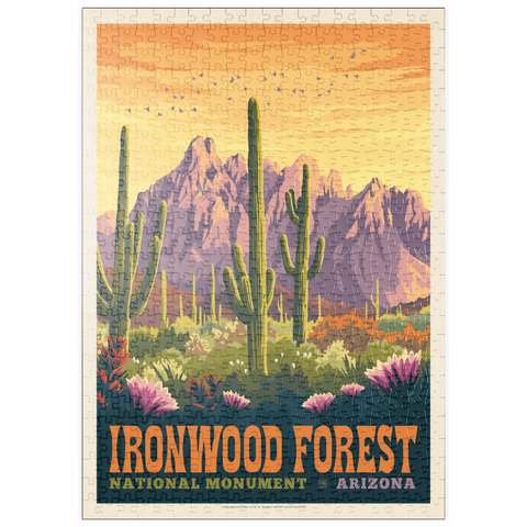puzzleplate Ironwood Forest National Monument, Arizona, Vintage Poster 500 Puzzle
