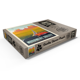 Darstellung des Puzzle Motivs Monument Valley: Hwy 163, Vintage Poster - Puzzleteile: 1000