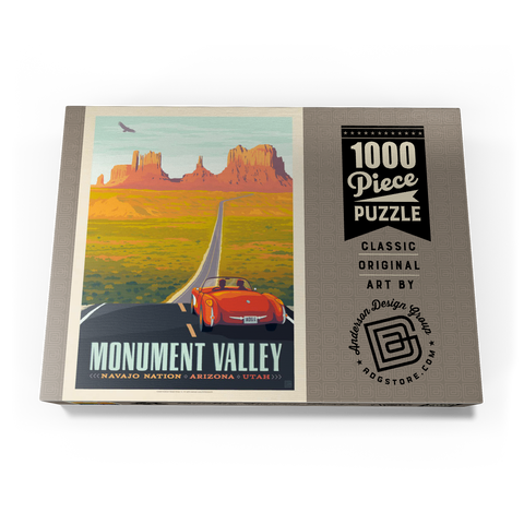 Monument Valley: Hwy 163, Vintage Poster 1000 Puzzle Schachtel Ansicht3