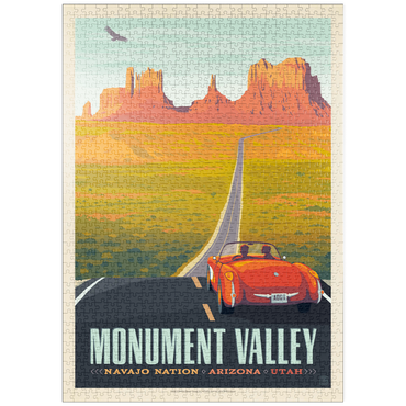 puzzleplate Monument Valley: Hwy 163, Vintage Poster 1000 Puzzle