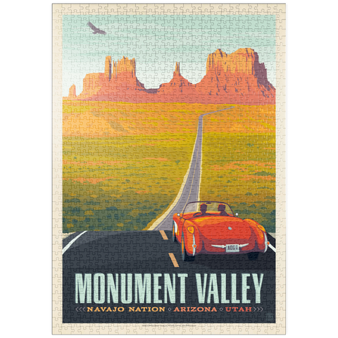 puzzleplate Monument Valley: Hwy 163, Vintage Poster 1000 Puzzle