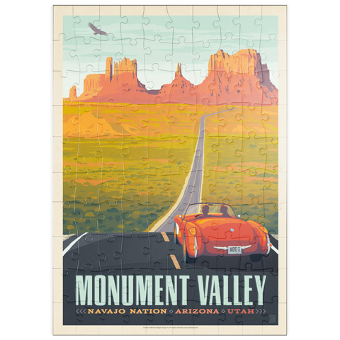 puzzleplate Monument Valley: Hwy 163, Vintage Poster 100 Puzzle