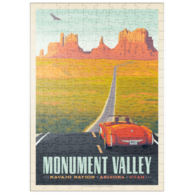 Darstellung des Puzzle Motivs Monument Valley: Hwy 163, Vintage Poster - Puzzleteile: 200