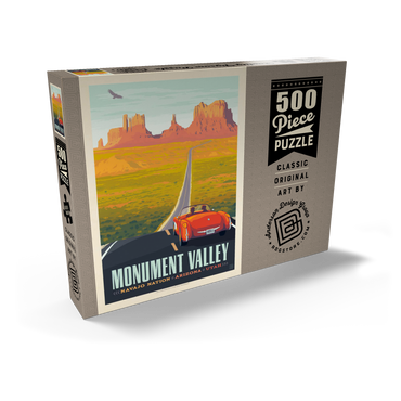 Monument Valley: Hwy 163, Vintage Poster 500 Puzzle Schachtel Ansicht2