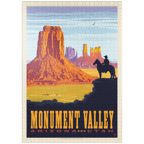 puzzleplate Monument Valley: Cowboy Ranger, Vintage Poster 1000 Puzzle