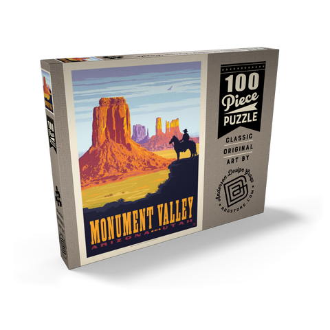 Monument Valley: Cowboy Ranger, Vintage Poster 100 Puzzle Schachtel Ansicht2