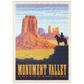 Darstellung des Puzzle Motivs Monument Valley: Cowboy Ranger, Vintage Poster - Puzzleteile: 200