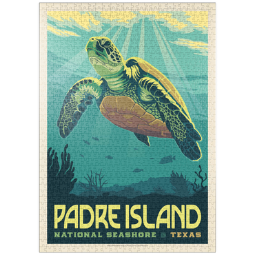 puzzleplate Padre Island National Seashore, Texas, Vintage Poster 1000 Puzzle