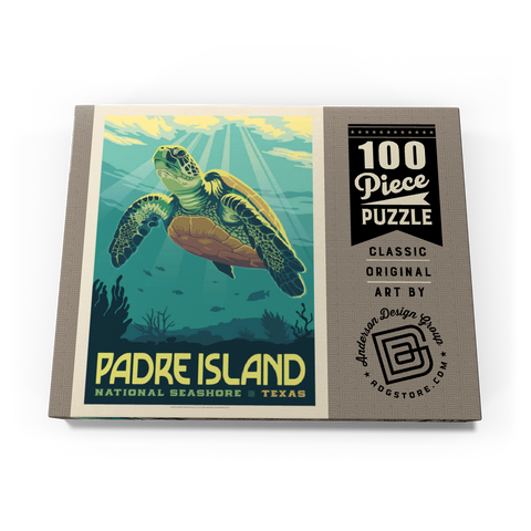 Padre Island National Seashore, Texas, Vintage Poster 100 Puzzle Schachtel Ansicht3