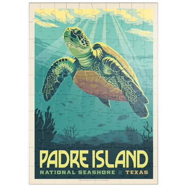 puzzleplate Padre Island National Seashore, Texas, Vintage Poster 100 Puzzle