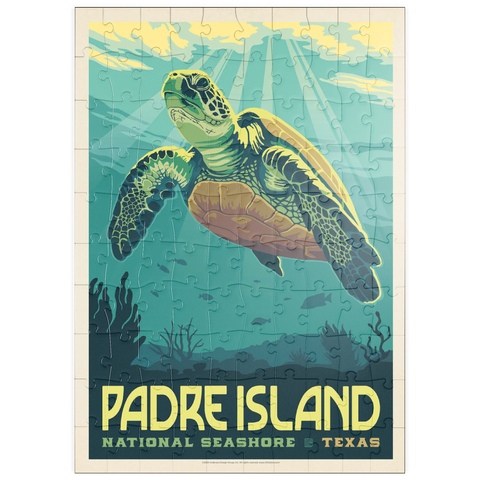 puzzleplate Padre Island National Seashore, Texas, Vintage Poster 100 Puzzle