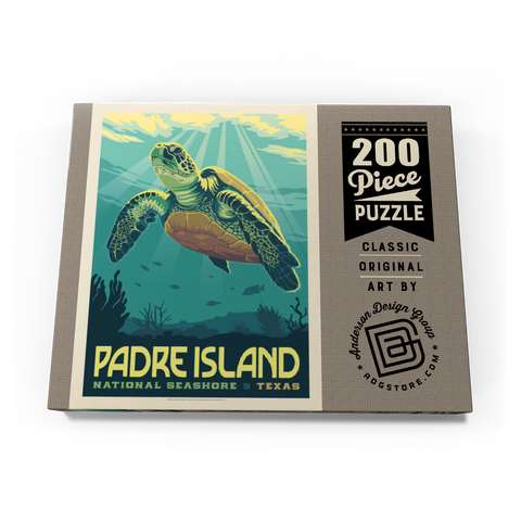 Padre Island National Seashore, Texas, Vintage Poster 200 Puzzle Schachtel Ansicht3