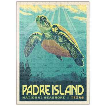 puzzleplate Padre Island National Seashore, Texas, Vintage Poster 500 Puzzle