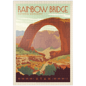 Darstellung des Puzzle Motivs Rainbow Bridge National Monument, Vintage Poster - Puzzleteile: 1000